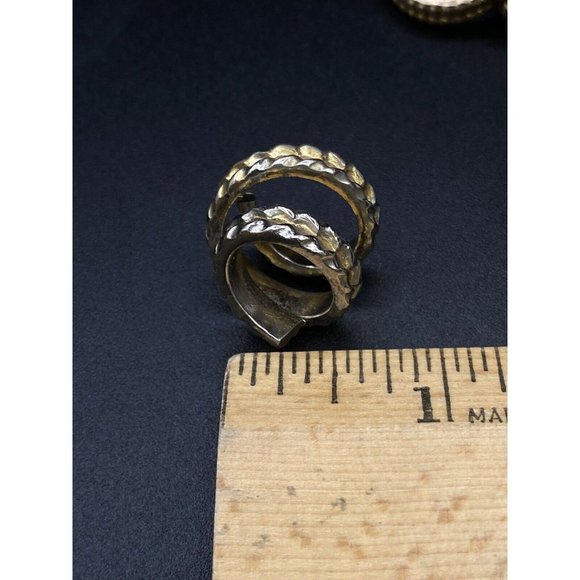 Brass Ball Cluster & Snake Wrap Women’s Costume Ring Small Size Lot 2 - Picture 8 of 12